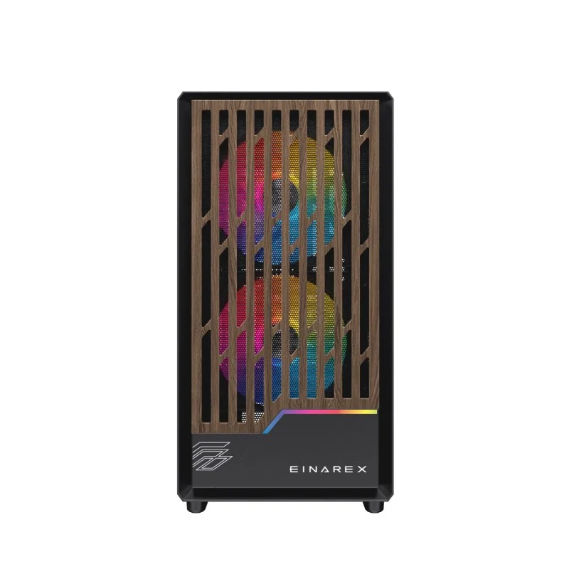 Thumbnail 2 de Einarex PULSE PM400 RGB Black compacta para micro ATX con cristal templado