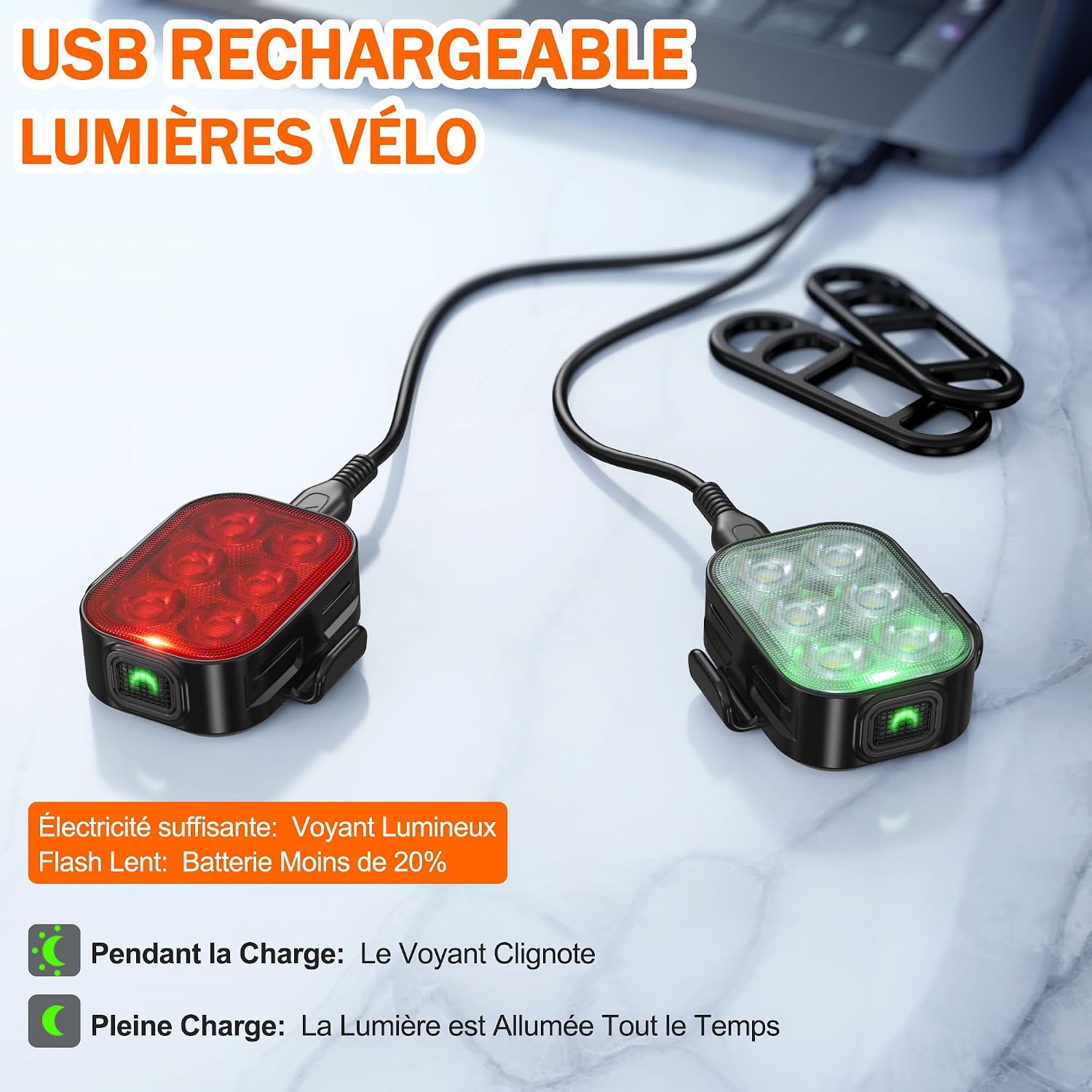 Detalle 2 de ASUNND Lumiere Velo feux vélo 600 mAh
