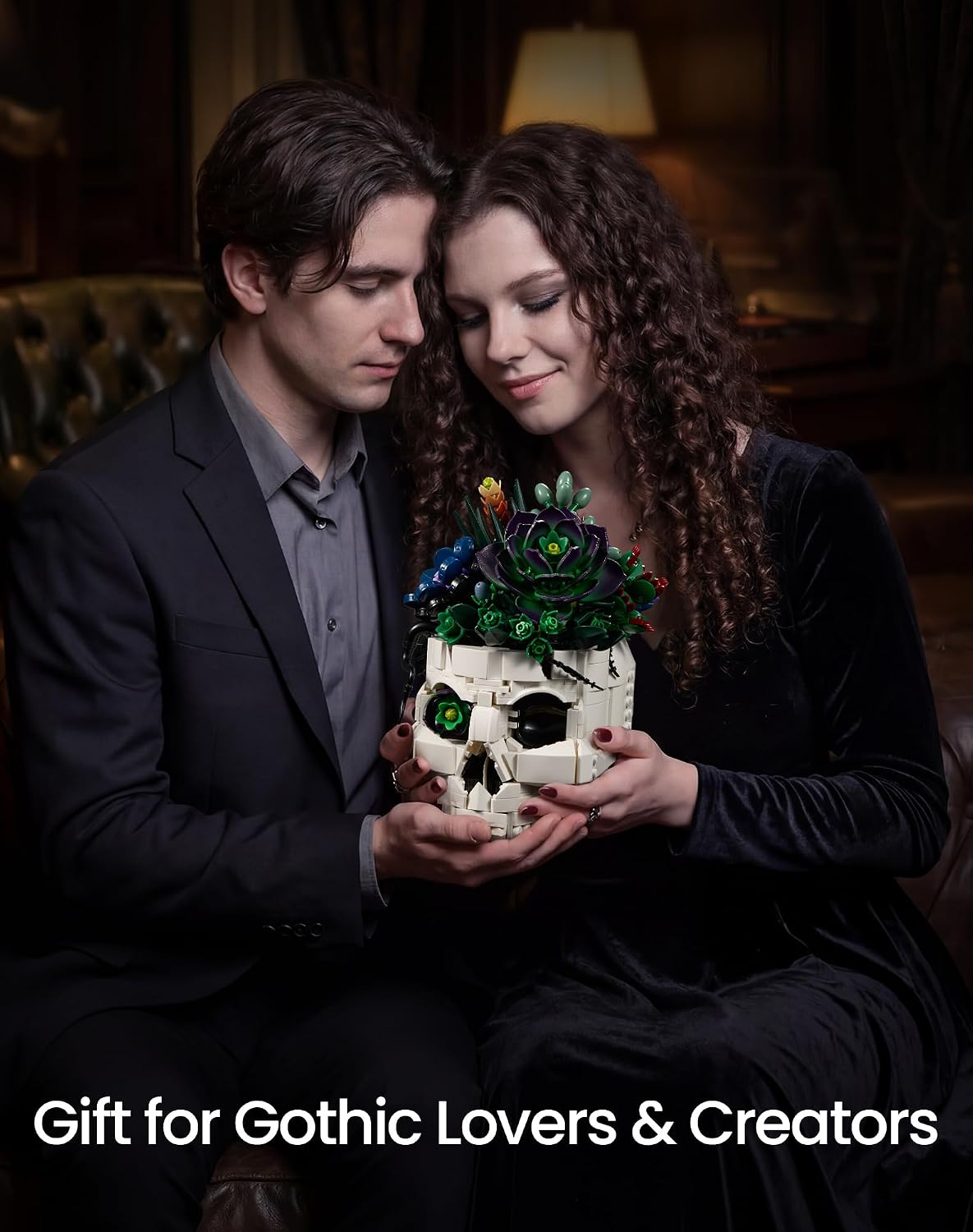 Thumbnail 6 de Succulent Skull Planter Flowers Building Set: Gothic Skeleton Pot Display Kit