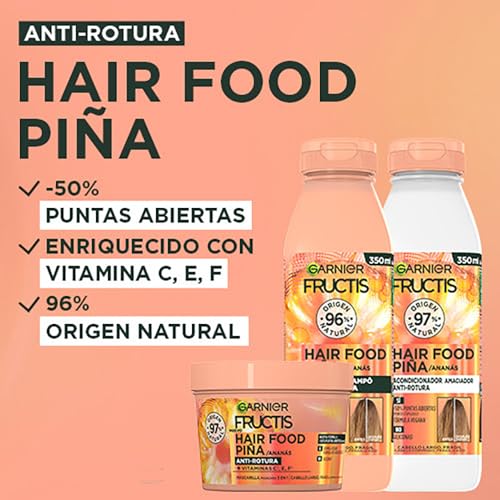 Detalle 2 de Garnier Fructis Set 3: Champú, Tratamiento y Mascarilla 🍍