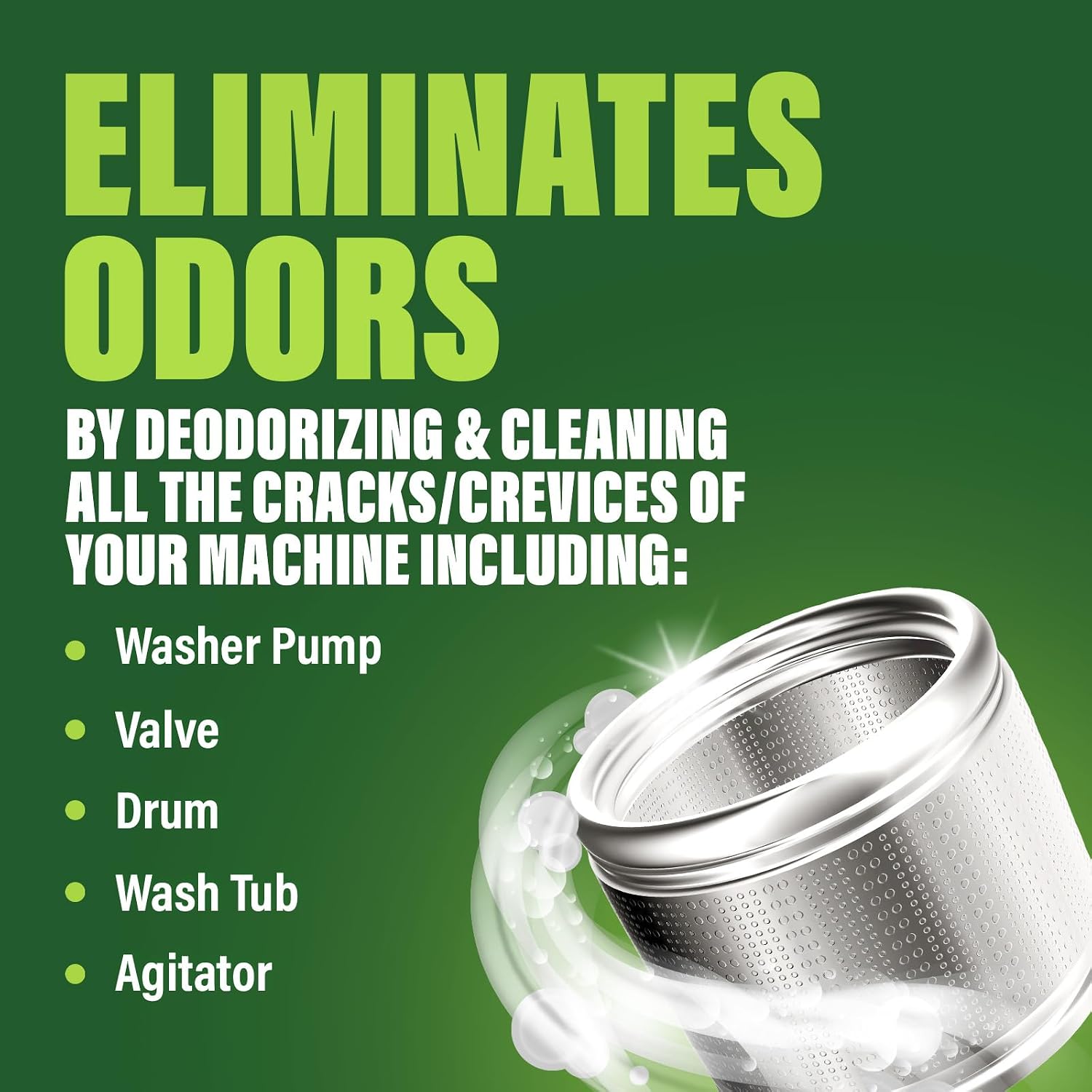 Detalle 2 de Green Gobbler G8075 Washing Machine Cleaner Tablets, 28 Count, Pipe & Drain Care