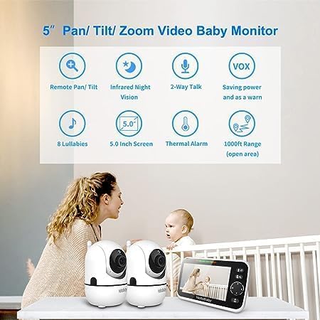 Thumbnail 2 de HelloBaby 5-inch Baby Monitor 30-hour Battery