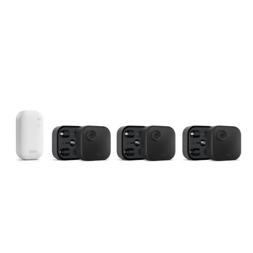 Detalle de Blink Outdoor 4 pack de 3 cámaras, 4 años de autonomía