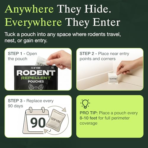 Thumbnail 2 de SoFyre Rodent Repellent Pouches 12-Pack: Peppermint, Cinnamon & Cedarwood Plant-Based Pest Control