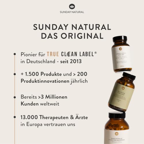 Thumbnail 6 de SUNDAY NATURAL Magnesium Bisglycinat Premium – 240 Kapseln, 150 mg Mg pro Portion