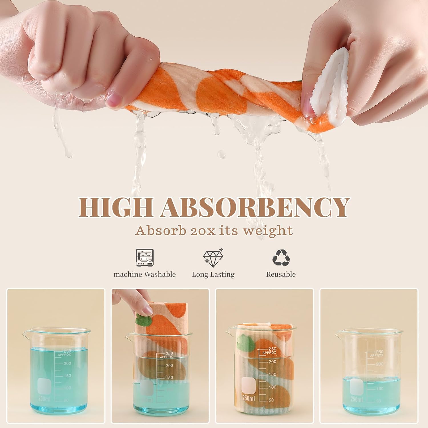 Thumbnail 3 de Homaxy Swedish Dishcloths, 8-Pack