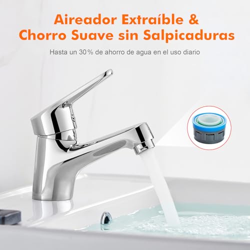 Thumbnail 2 de Ibergrif M11050 grifo monomando 3/8″ para lavabo 🚰
