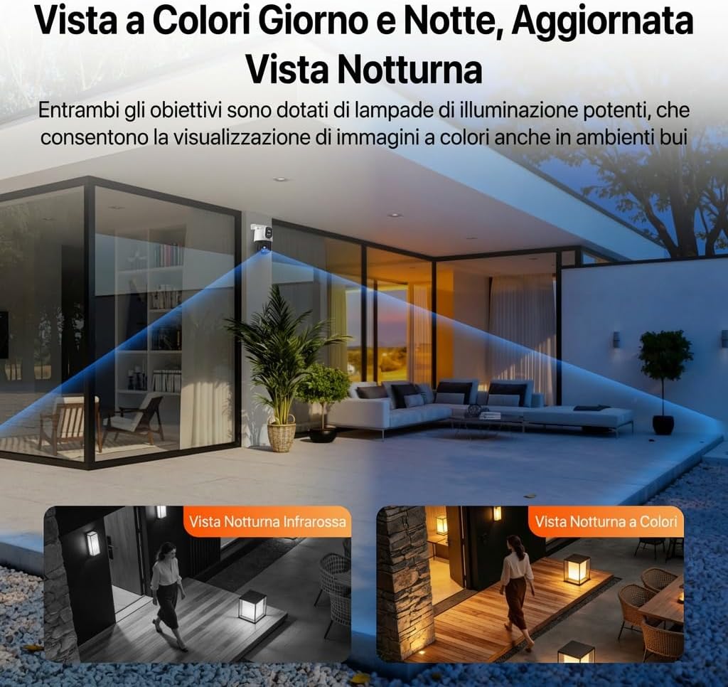Thumbnail 1 de Tenda Telecamera di Sorveglianza Esterno 5MP+5MP con AI e Visione Notturna a Colori, WiFi IP65