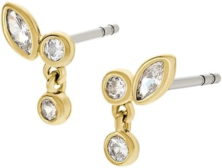 Thumbnail 1 de Fossil Damen-Ohrringe aus Messing mit Ohrsteckerverschluss – goldfarben poliert