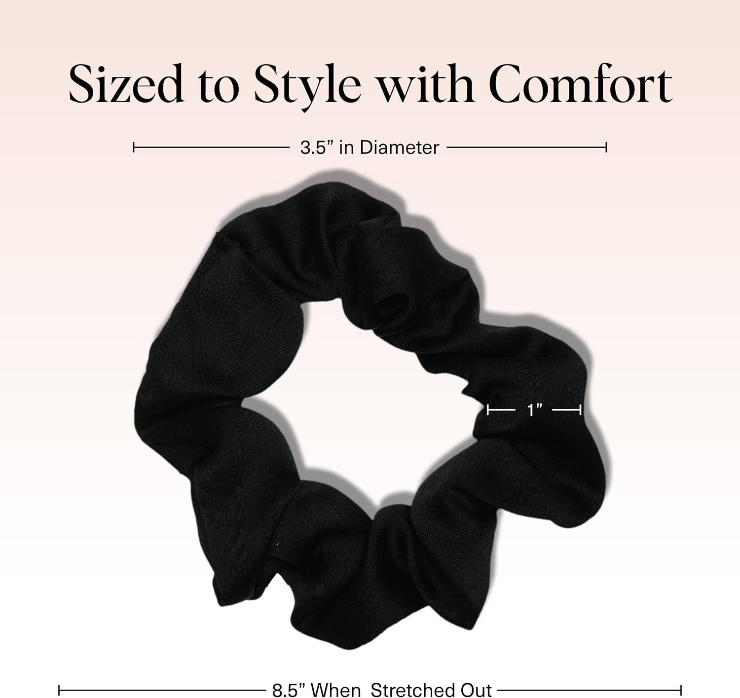 Detalle 2 de Kitsch Satin Scrunchies, Black