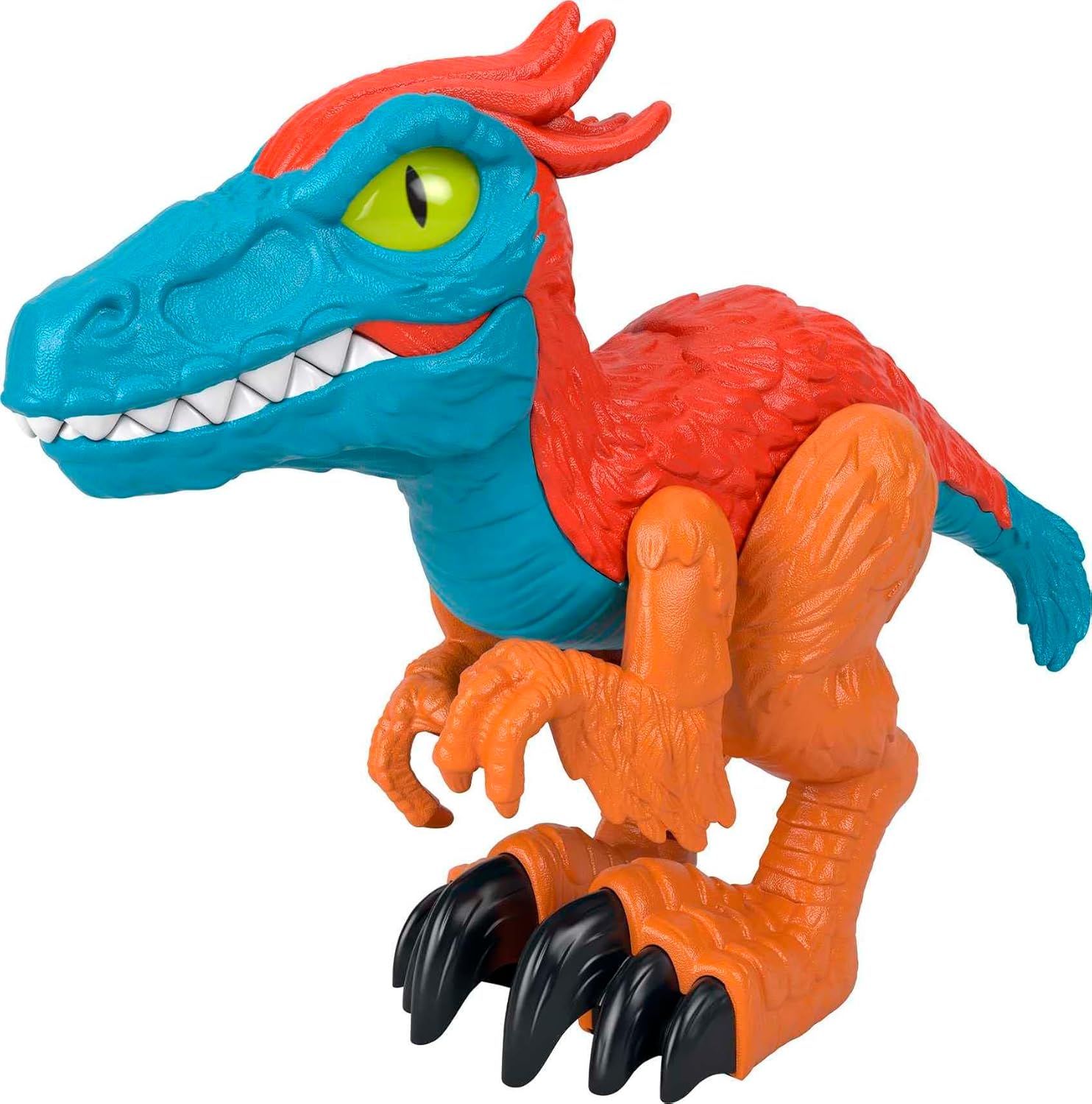 Thumbnail 6 de Fisher-Price Imaginext GWP07 – Jurassic World 3 XL Dino Raptor (ca. 23 cm), bewegliche Dinosaurierfigur