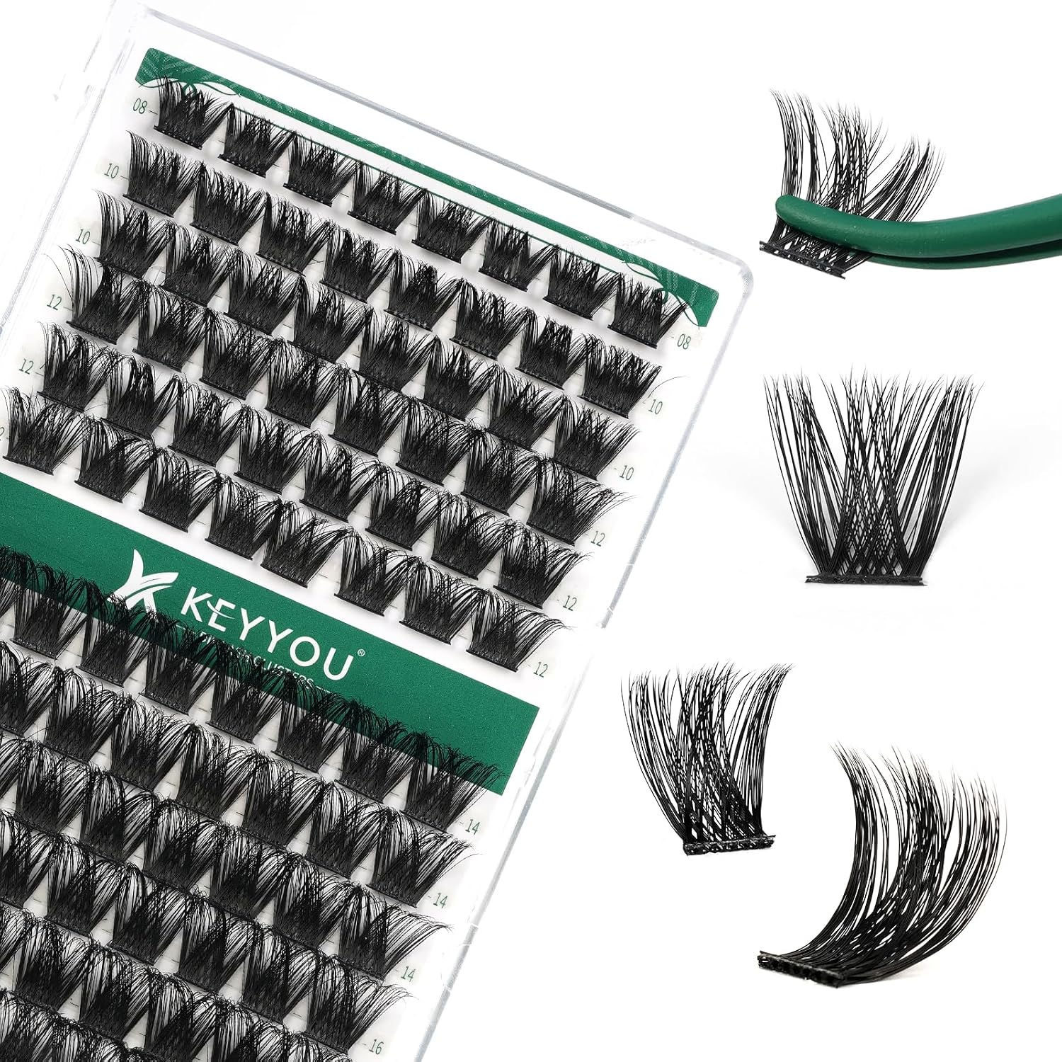 Detalle de KEYYOU Lash Clusters 96pcs Y02 D Curl