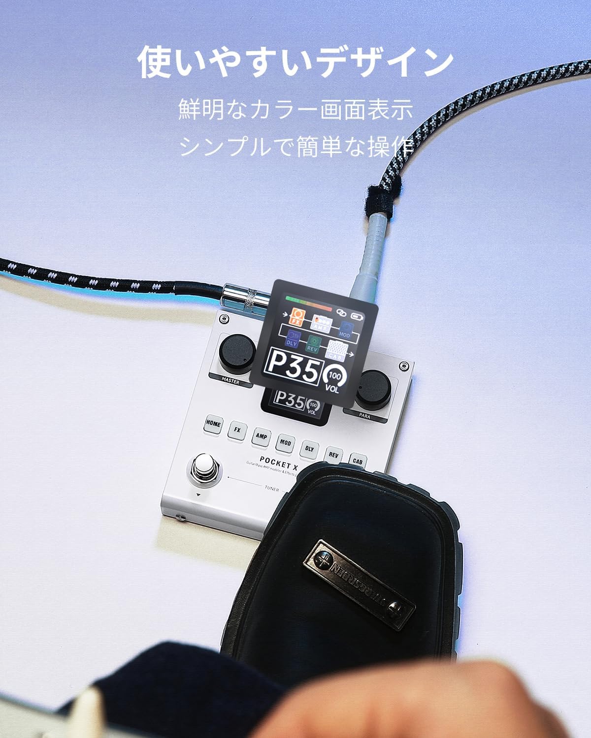 Thumbnail 6 de Donner PocketX マルチエフェクター、20種類のプリアンプと充電式バッテリー搭載