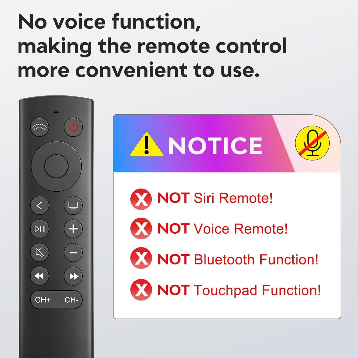 Detalle 2 de Replacement Remote for Apple TV 4K/HD (Not Siri) — 1-Year Warranty