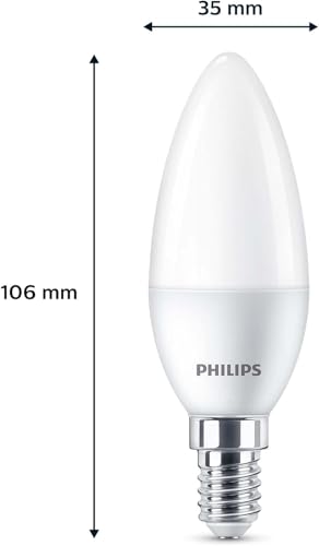 Thumbnail 2 de Philips Lighting 929003541136 – Pack de 6 ampoules LED E14 flamme, 40W équivalent, blanc chaud