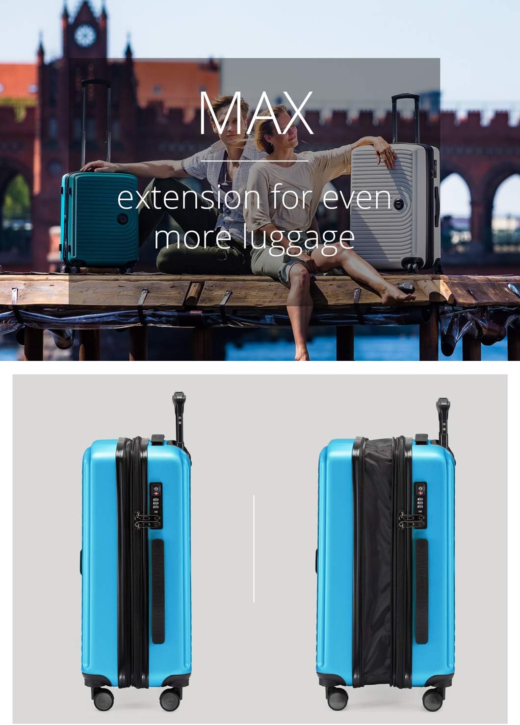 Detalle de Hauptstadtkoffer Mitte Bagage – Ensemble de Bagage cabine bleu cyan 55 cm (S)