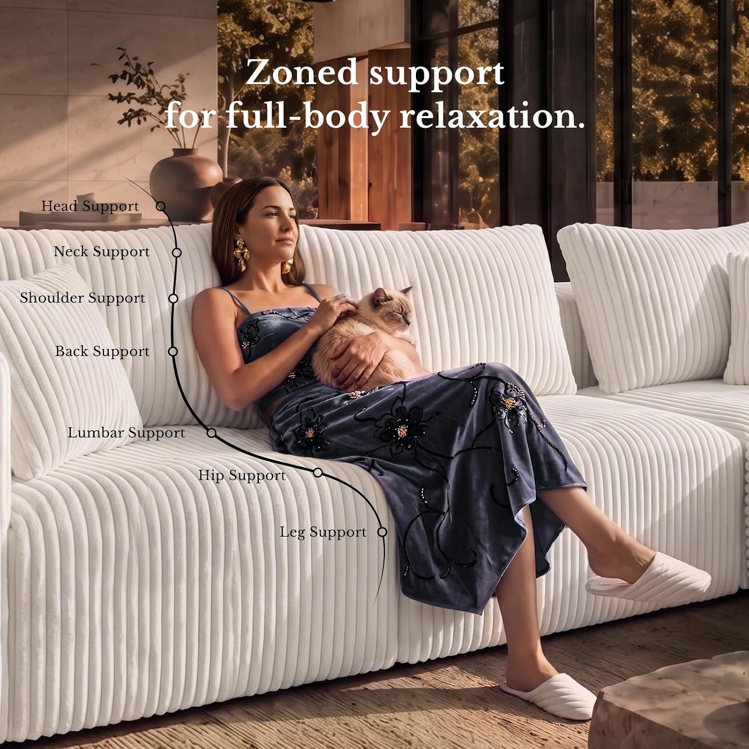 Detalle 2 de Maywish Modular Sectional Sofa 141