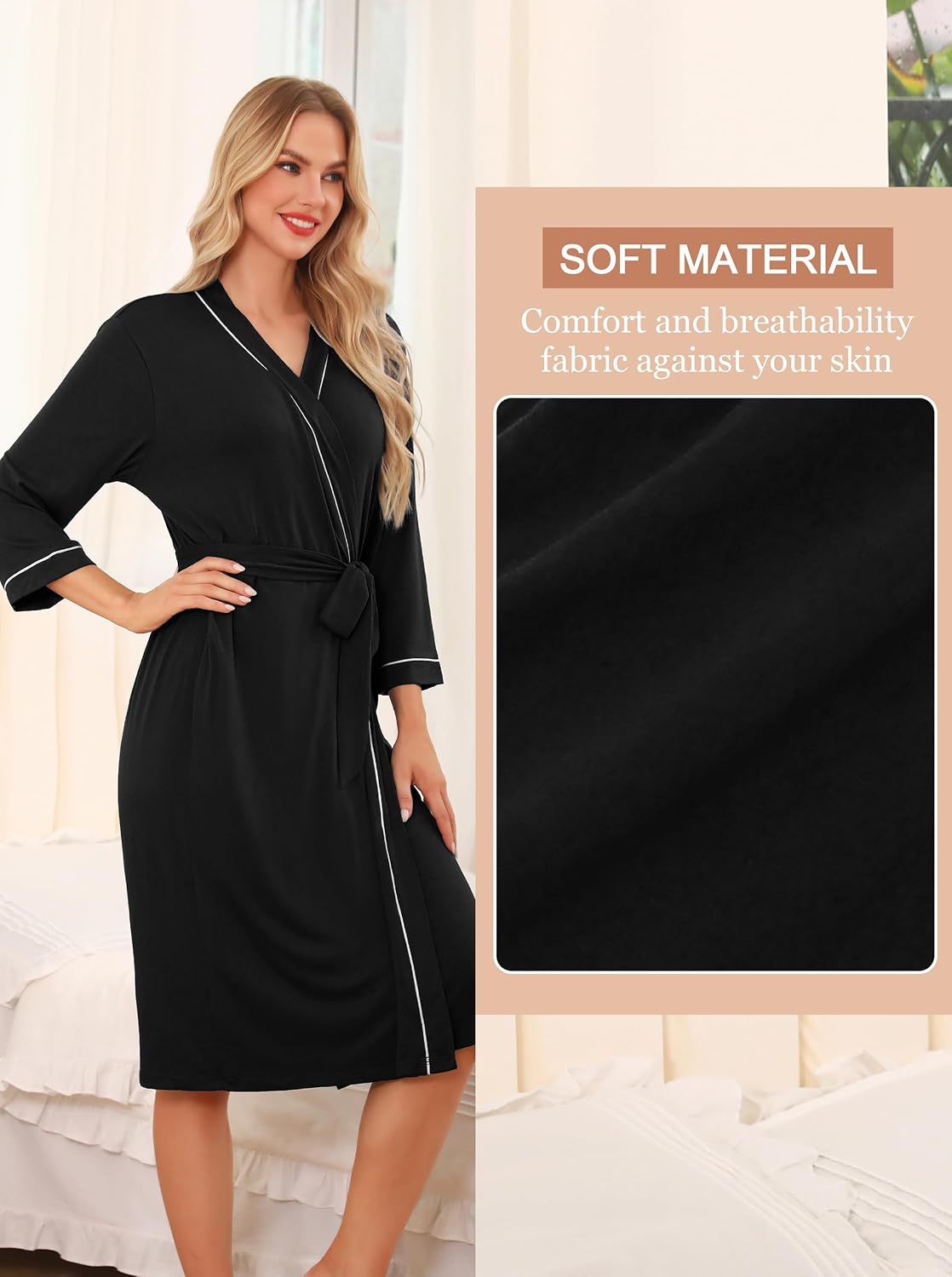 Thumbnail 2 de Wikoan Accappatoi Vestaglia donna S-XXL 👘