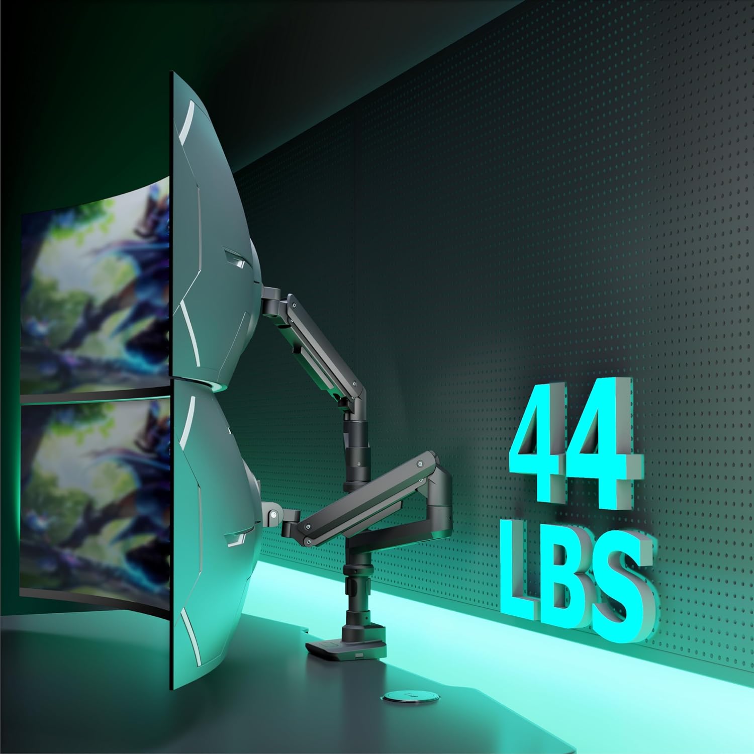 Thumbnail 3 de WALI Dual Monitor Arm Desk Mount (GSDM002XL) for 17–49 inch Ultrawide Screens