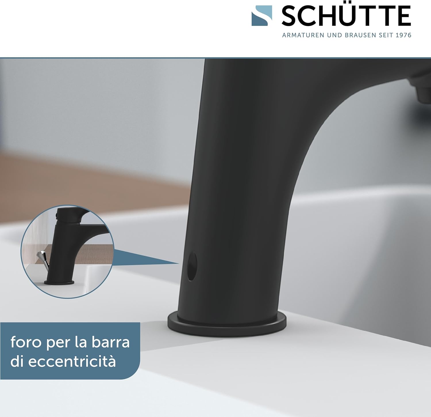 Thumbnail 4 de Schütte BOSTON 33216: Rubinetto da bagno nero opaco per lavabo, design moderno e funzionale