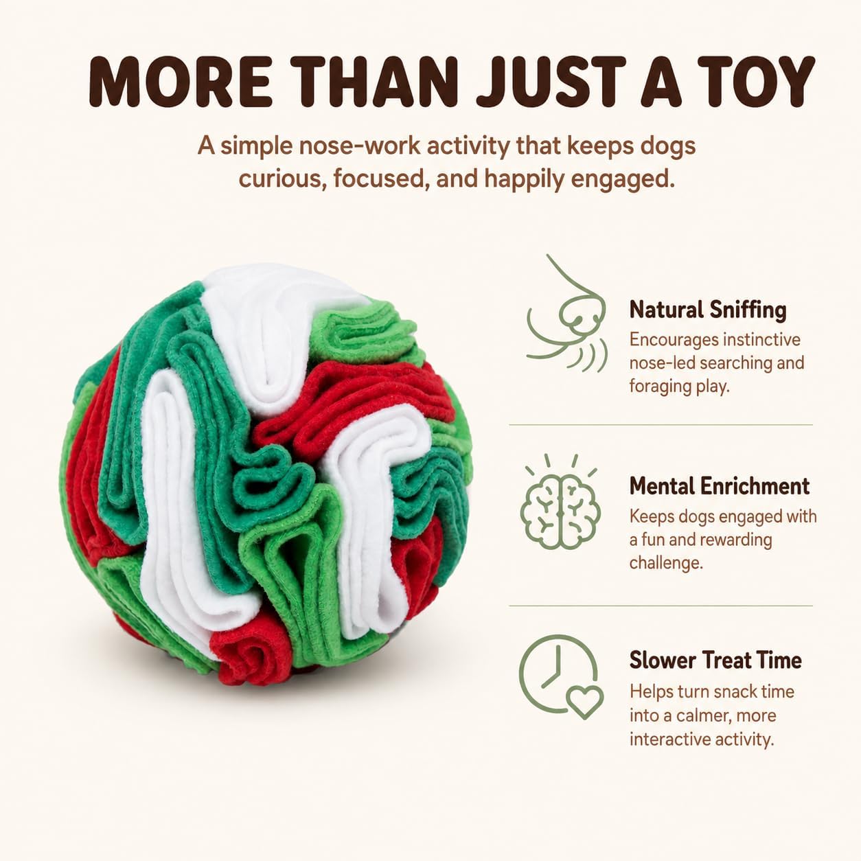 Detalle de kmirepa Dog Snuffle Ball, Polar Fleece