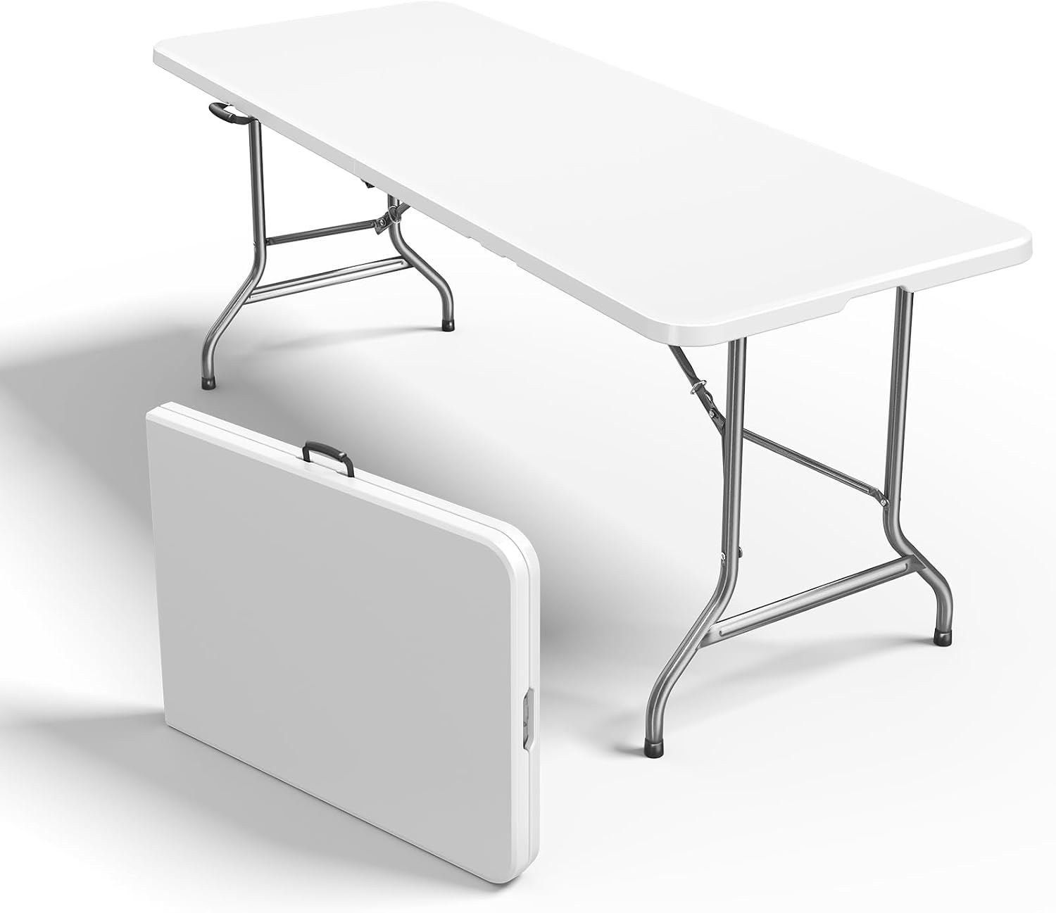 Detalle de Sweetcrispy SW226-ZDZ-6FTDJ2 6-Foot Folding Picnic Table, HDPE Top