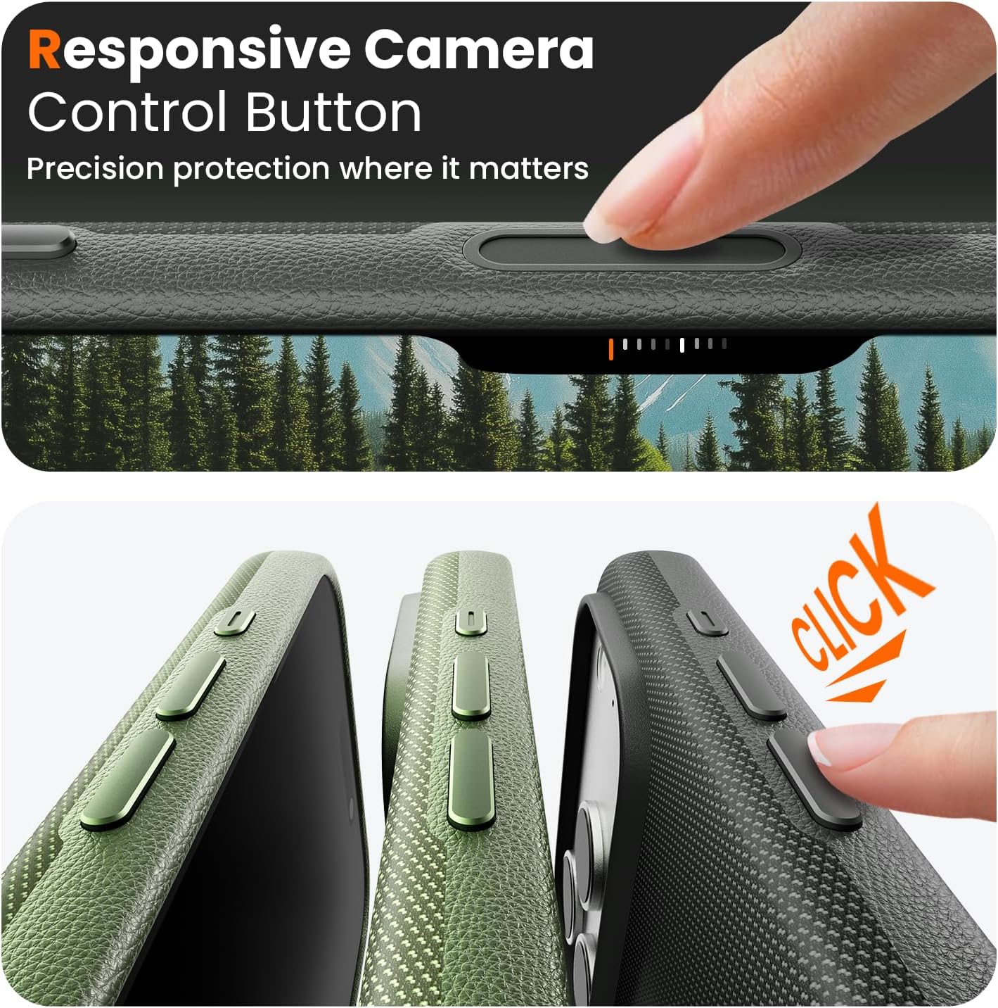 Thumbnail 6 de Mkeke iPhone 18 Pro Techwoven Case, MagSafe Compatible, Black