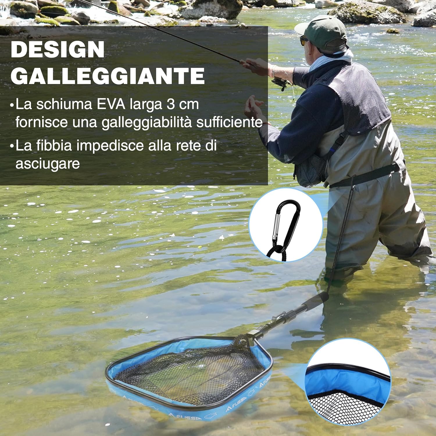 Thumbnail 2 de FLISSA Retino pesca pieghevole 99,5 cm 🎣