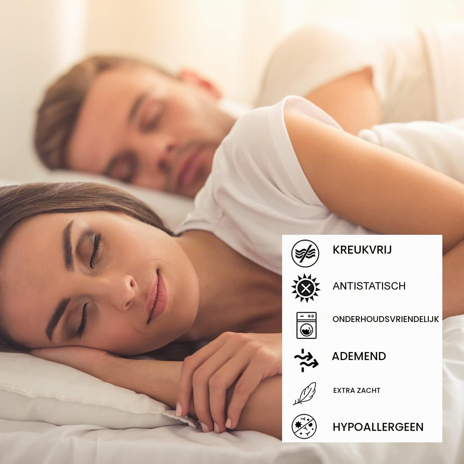 Detalle 2 de sleepwise Soft Wonder dekbedovertrekset 200 x 200 cm van microvezel