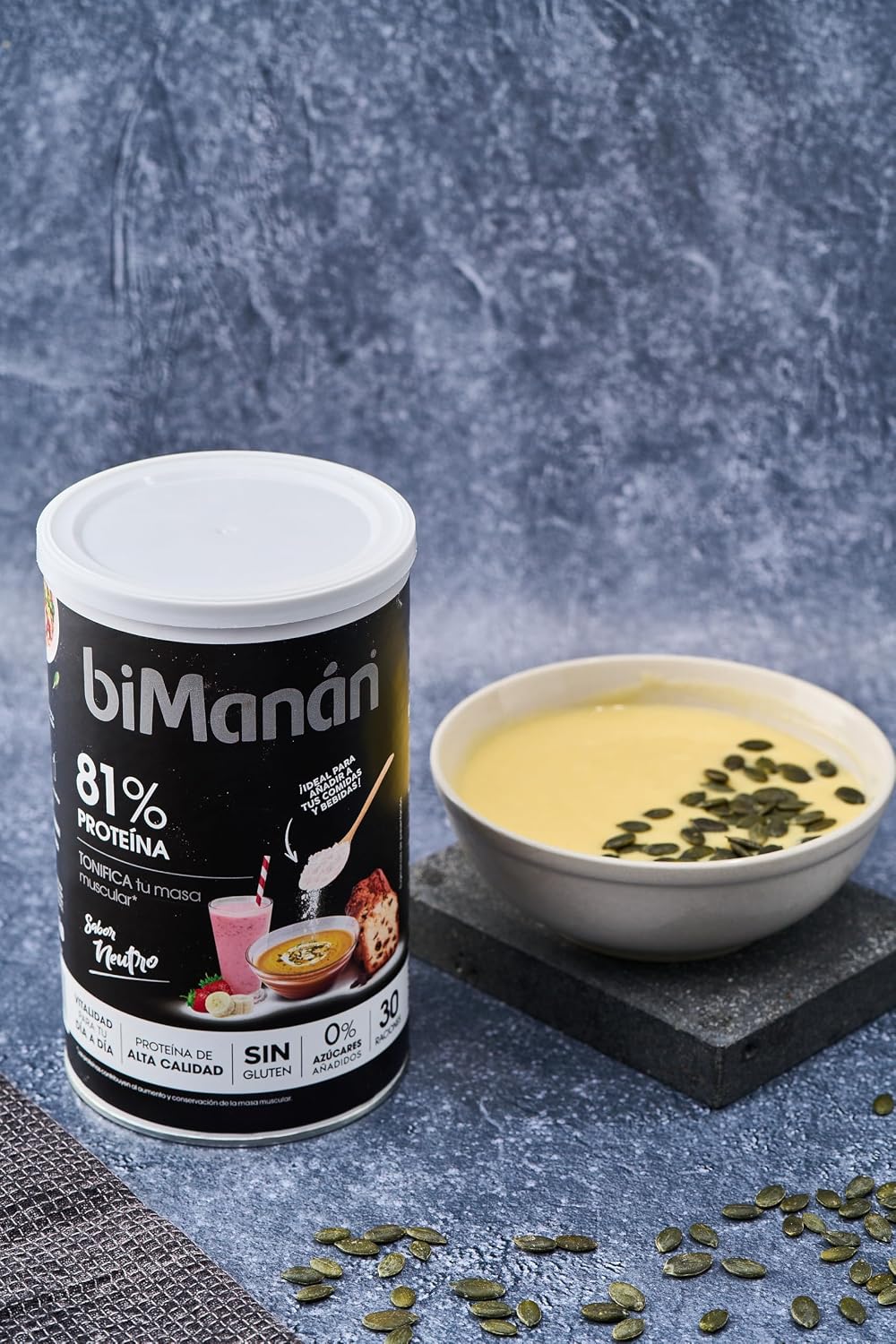 Detalle 1 de biManán Proteína Neutra en Polvo | 81% de Proteína 💪 30 Raciones