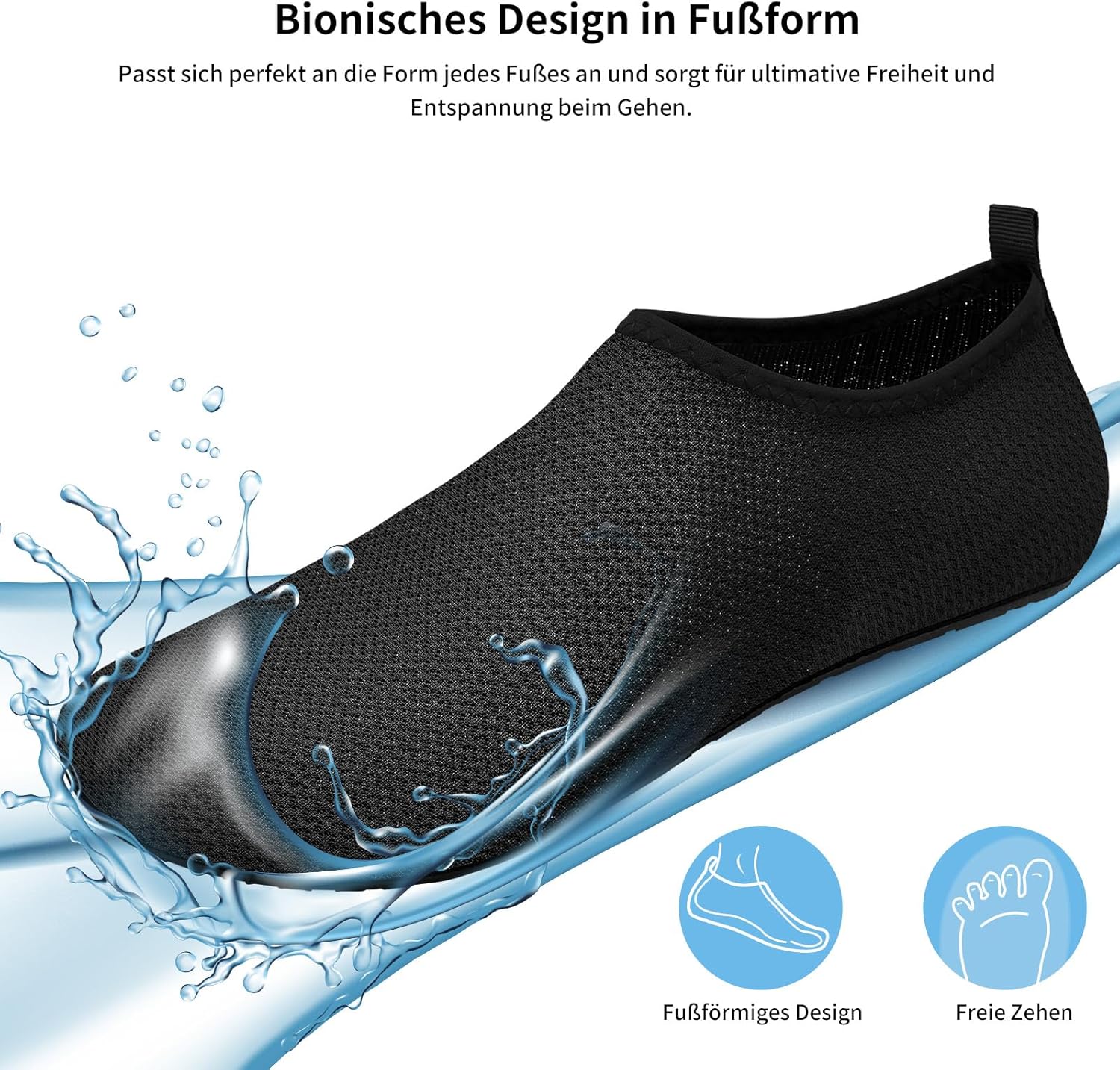 Detalle de WateLves Beach Swim Aqua Socks: Water Shoes for Beach, Pool and Water Activities