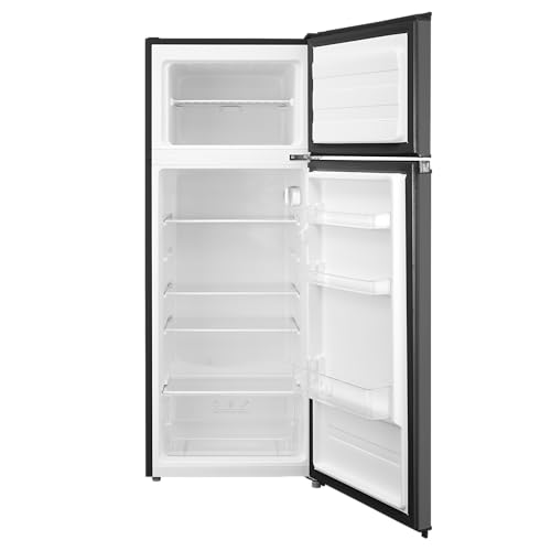 Detalle de Cecotec Bolero CoolMarket 2D 204 Black E: Frigorífico combi de 204 L en negro, 143 cm