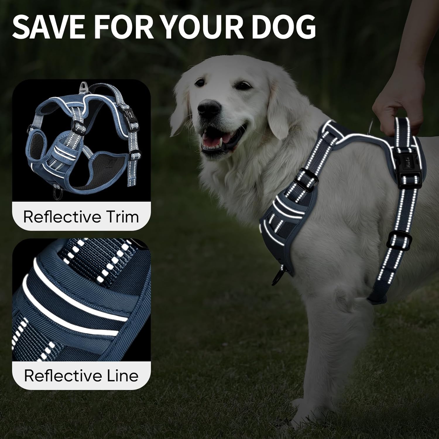 Thumbnail 5 de HEELE Dog Harness No-Pull Vest M