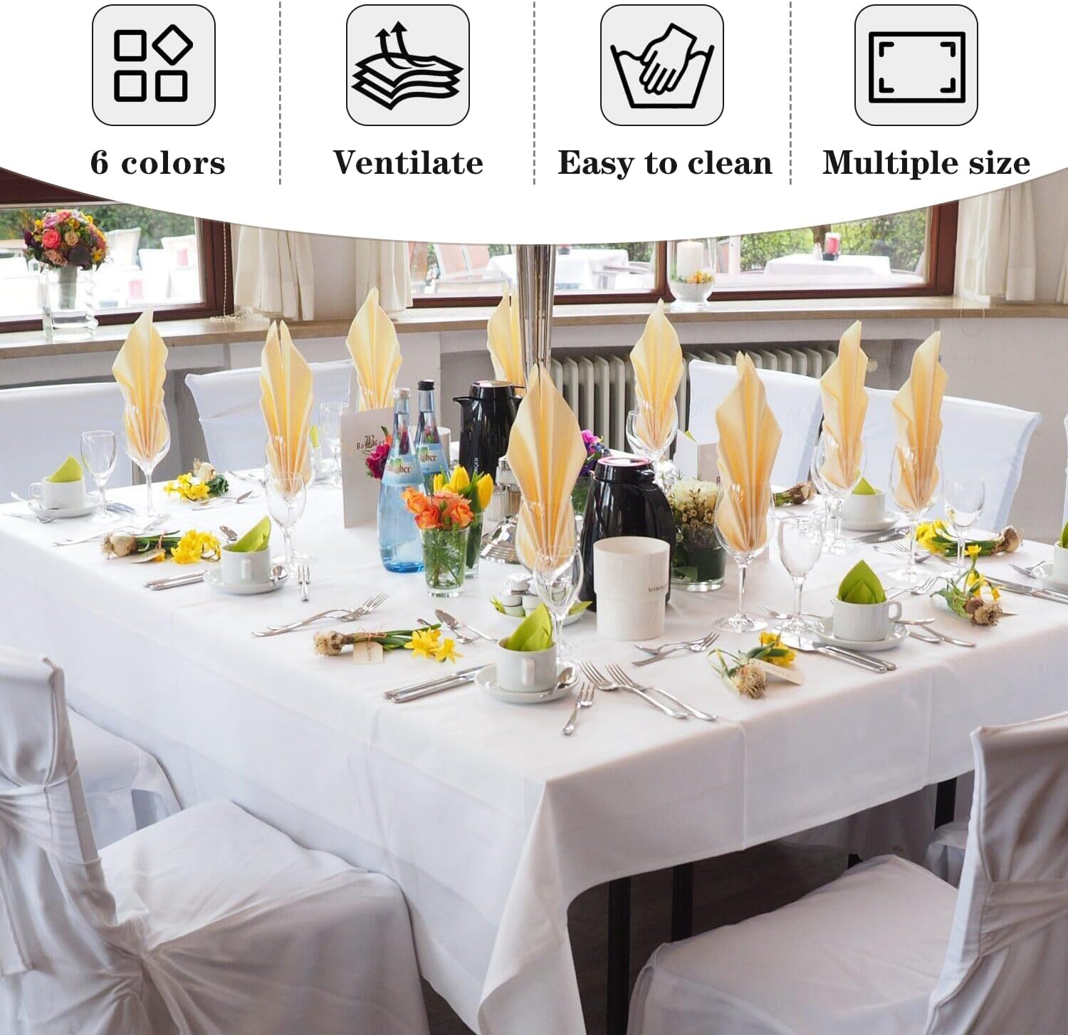Detalle 2 de Fitable Tablecloths, 70 x 70 Inch