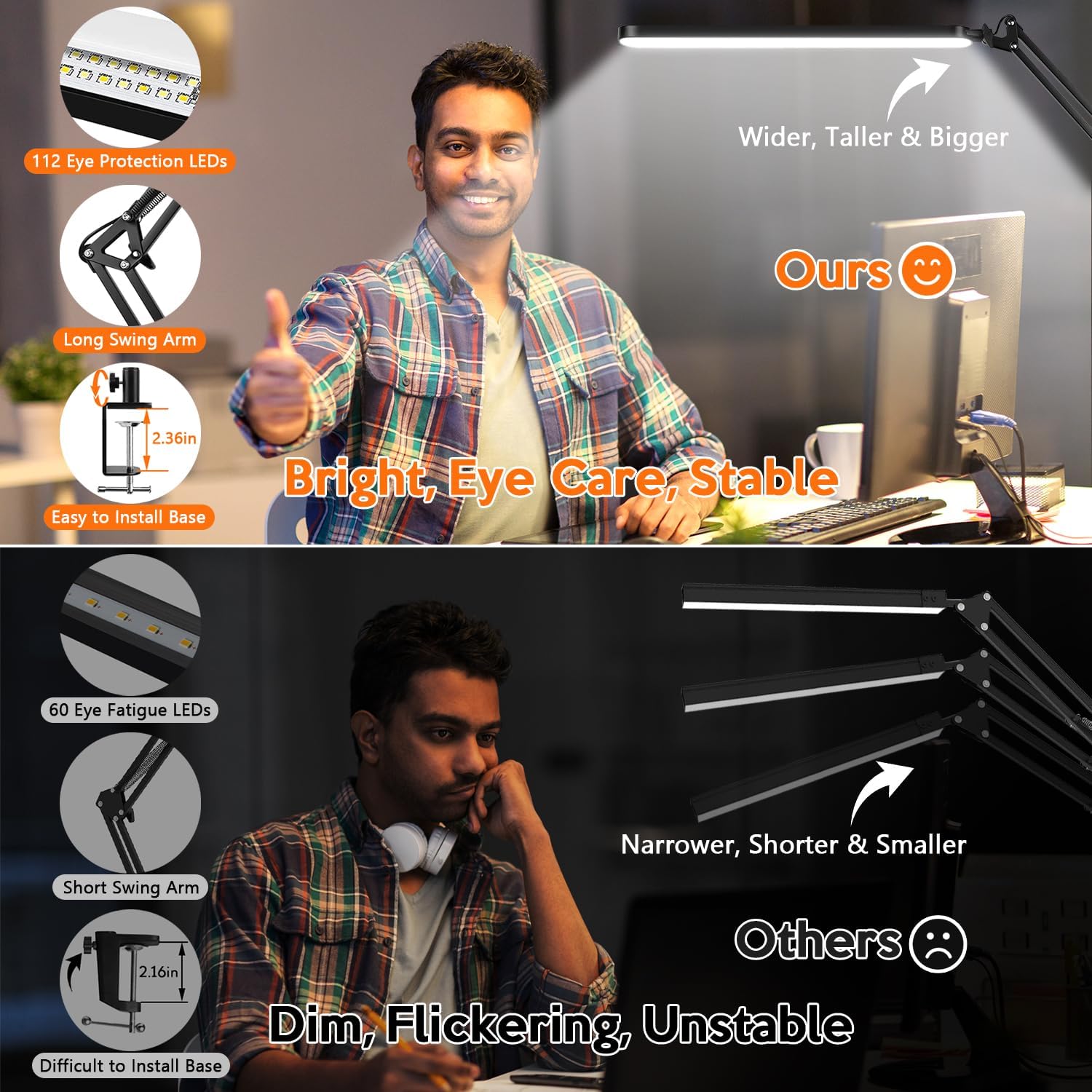 Thumbnail 3 de BIENSER Lampe de Bureau LED avec pince – 11 niveaux d’éclat et 5 températures de couleur