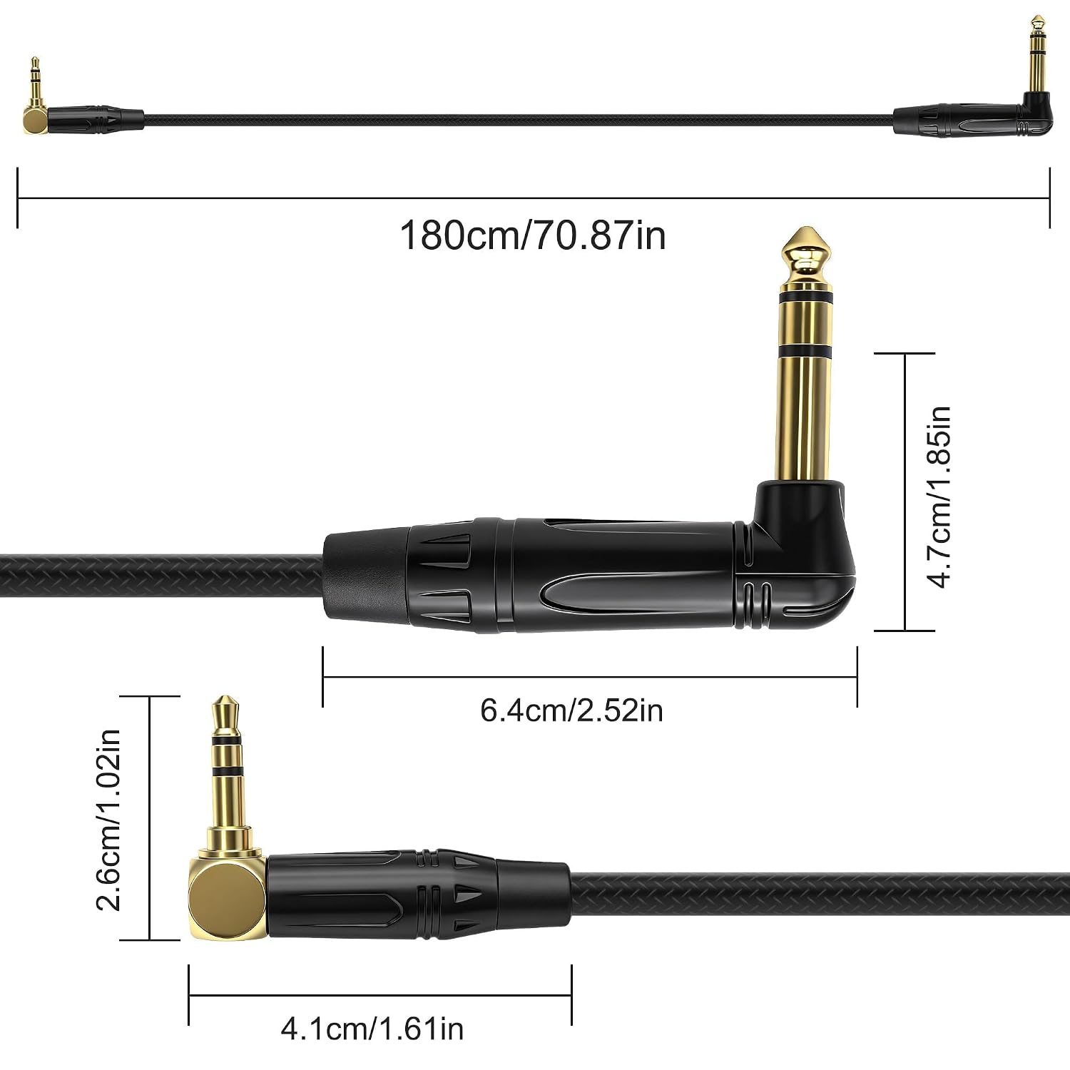 Thumbnail 6 de XMSJSIY Stereo Audio Cable, Nylon-Braided