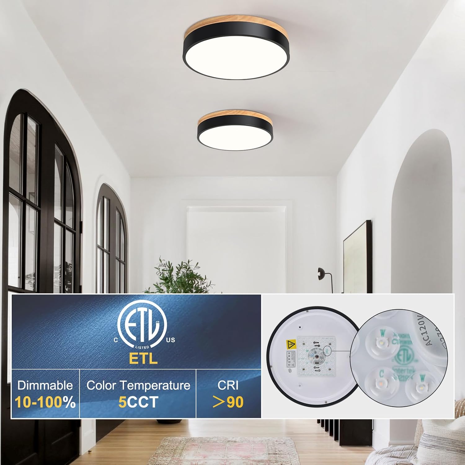 Thumbnail 6 de Yiisem LED flush-mount ceiling light, 11.8 in