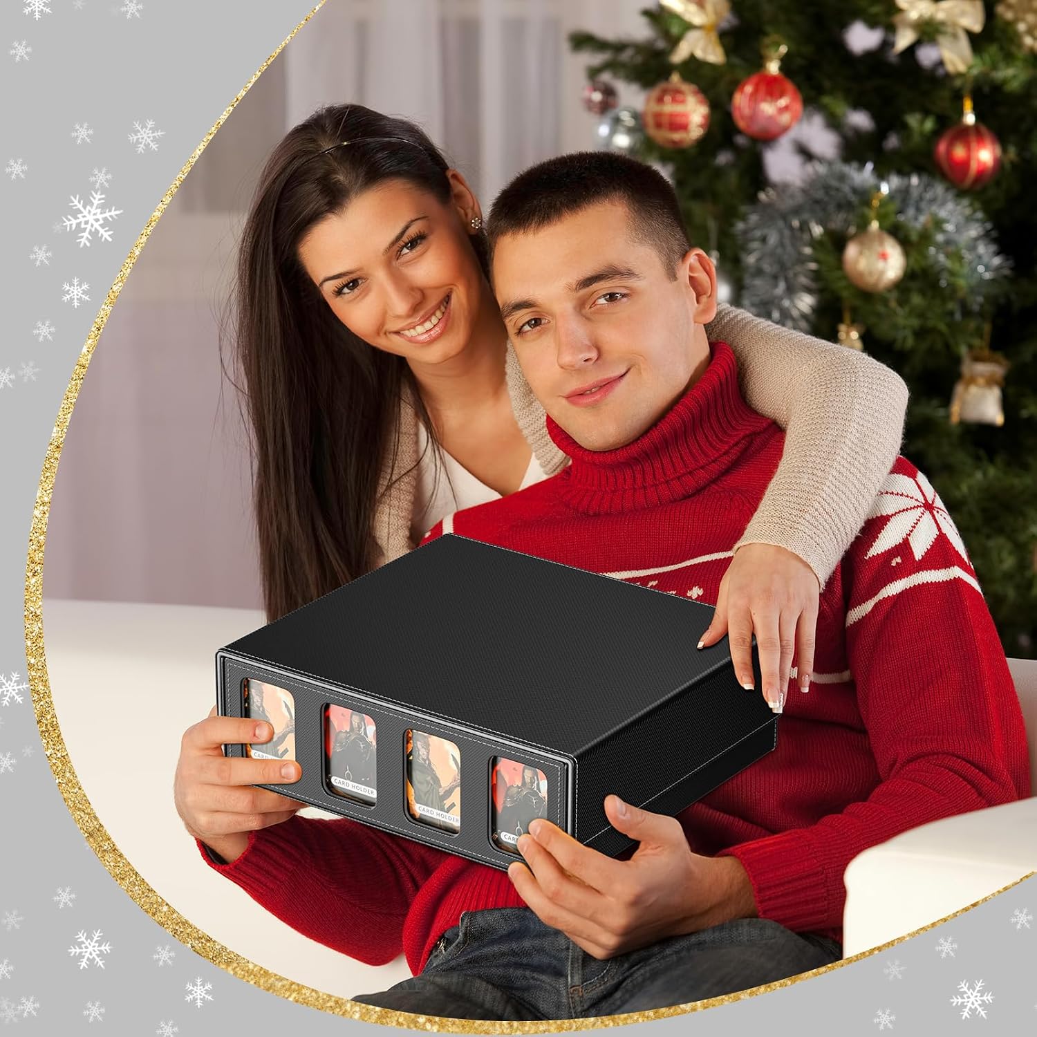 Thumbnail 6 de Hot Bee MTG Deck Box: 2400+ Card Storage in PU Leather with Magnetic Closure