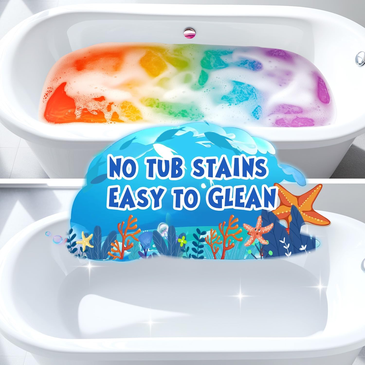 Thumbnail 6 de Suyfeifan Halloween Bath Bombs for Kids, 6-Pack Marine Shapes & Fruit Scents