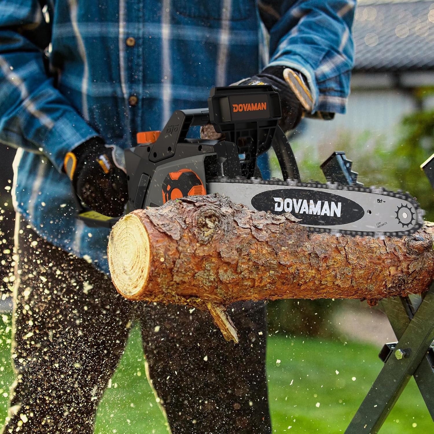Thumbnail 6 de Dovaman 2400W Electric Chainsaw (16 Inch Oregon Bar & Chain) with One-Step Tool-Free Tensioning