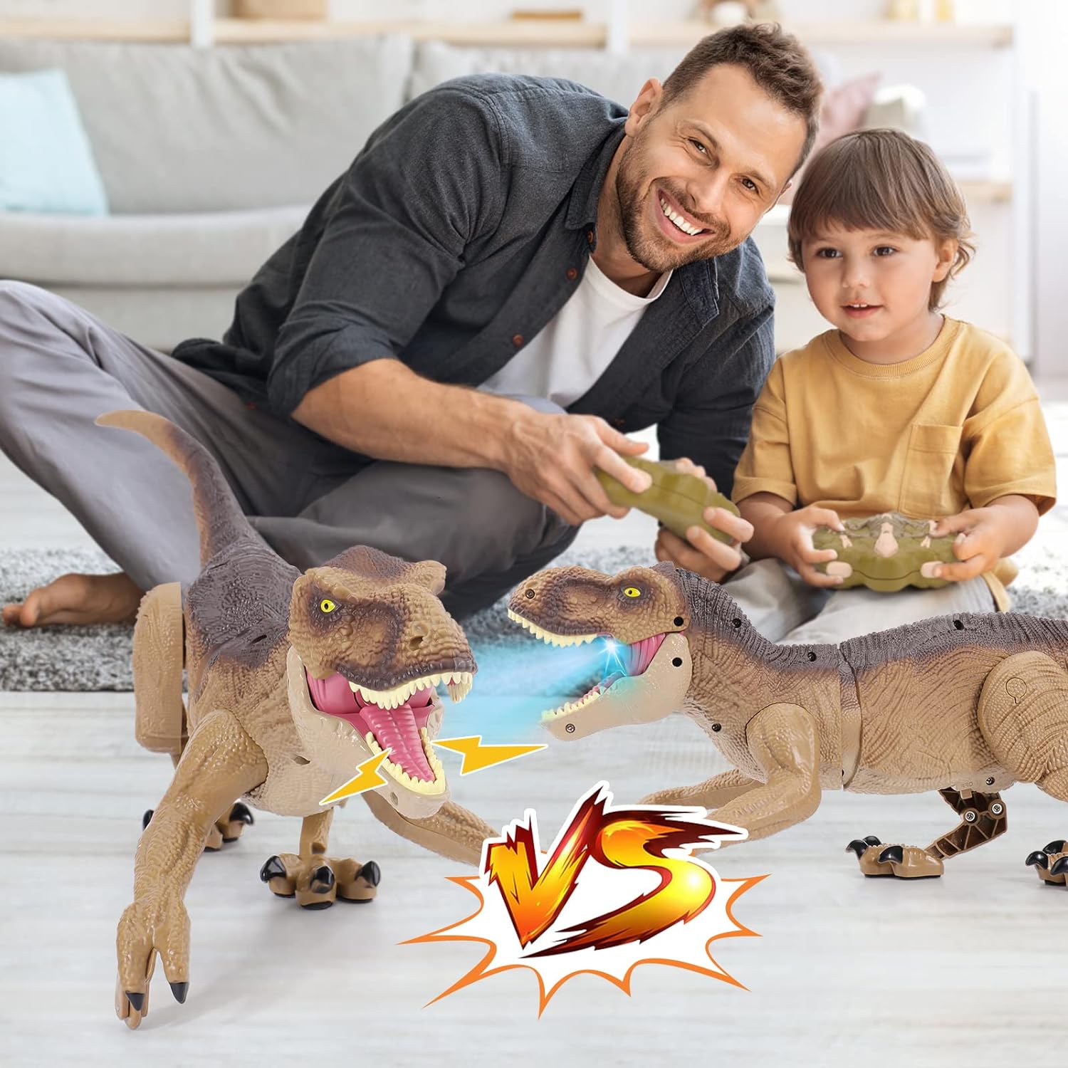 Detalle 2 de VERTOY Remote Control Dinosaur Toys: Realistic Big T-Rex RC Walking Dino Gift for Kids