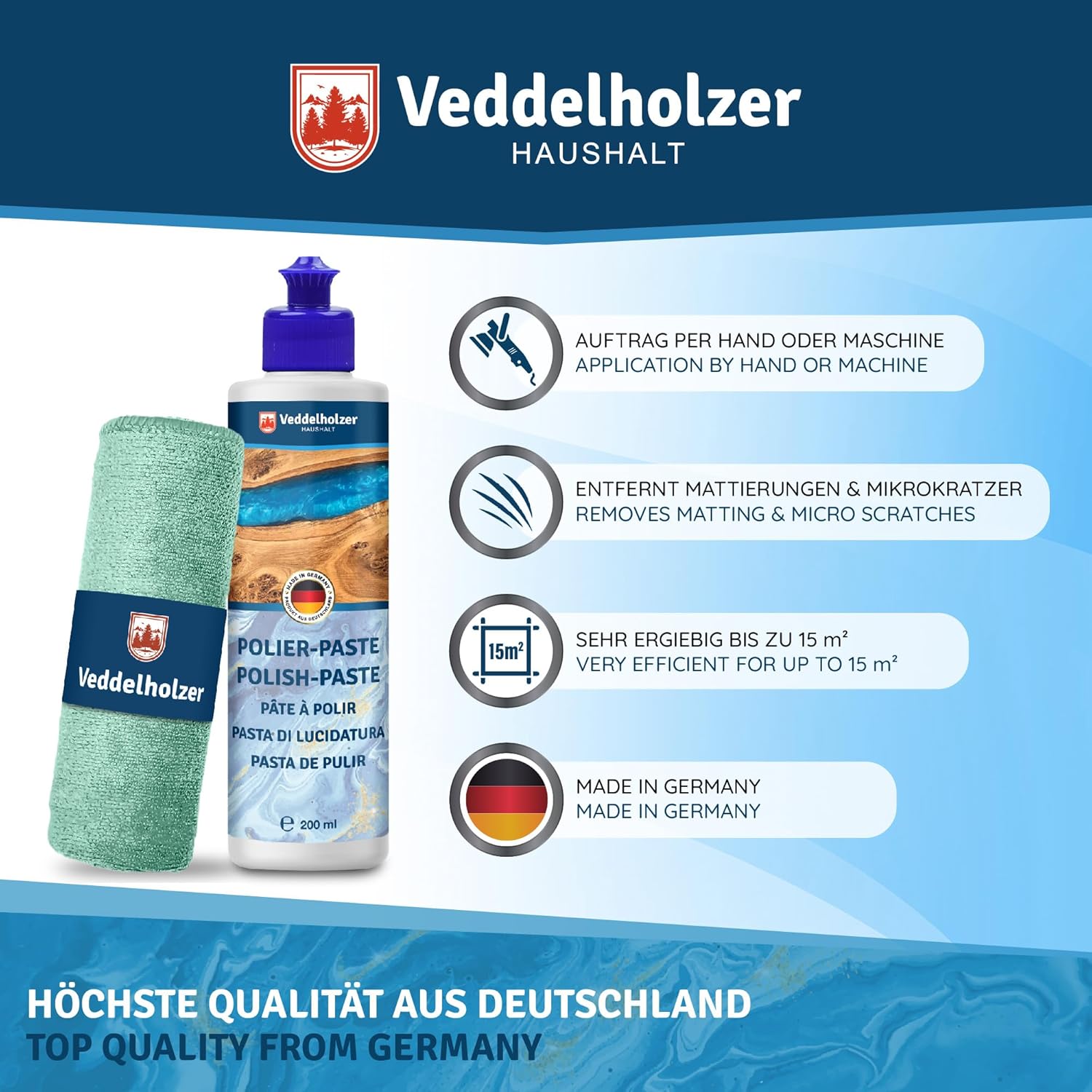Detalle 2 de Veddelholzer Profi Polierpaste 200 ml