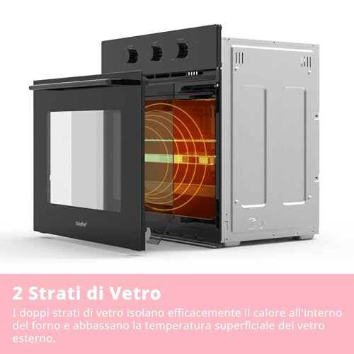Thumbnail 7 de COMFEE' CBO60M80M1-BK Forno Elettrico da Incasso Ventilato 60 L – 8 Funzioni, AirFry, Pulizia a Vapore