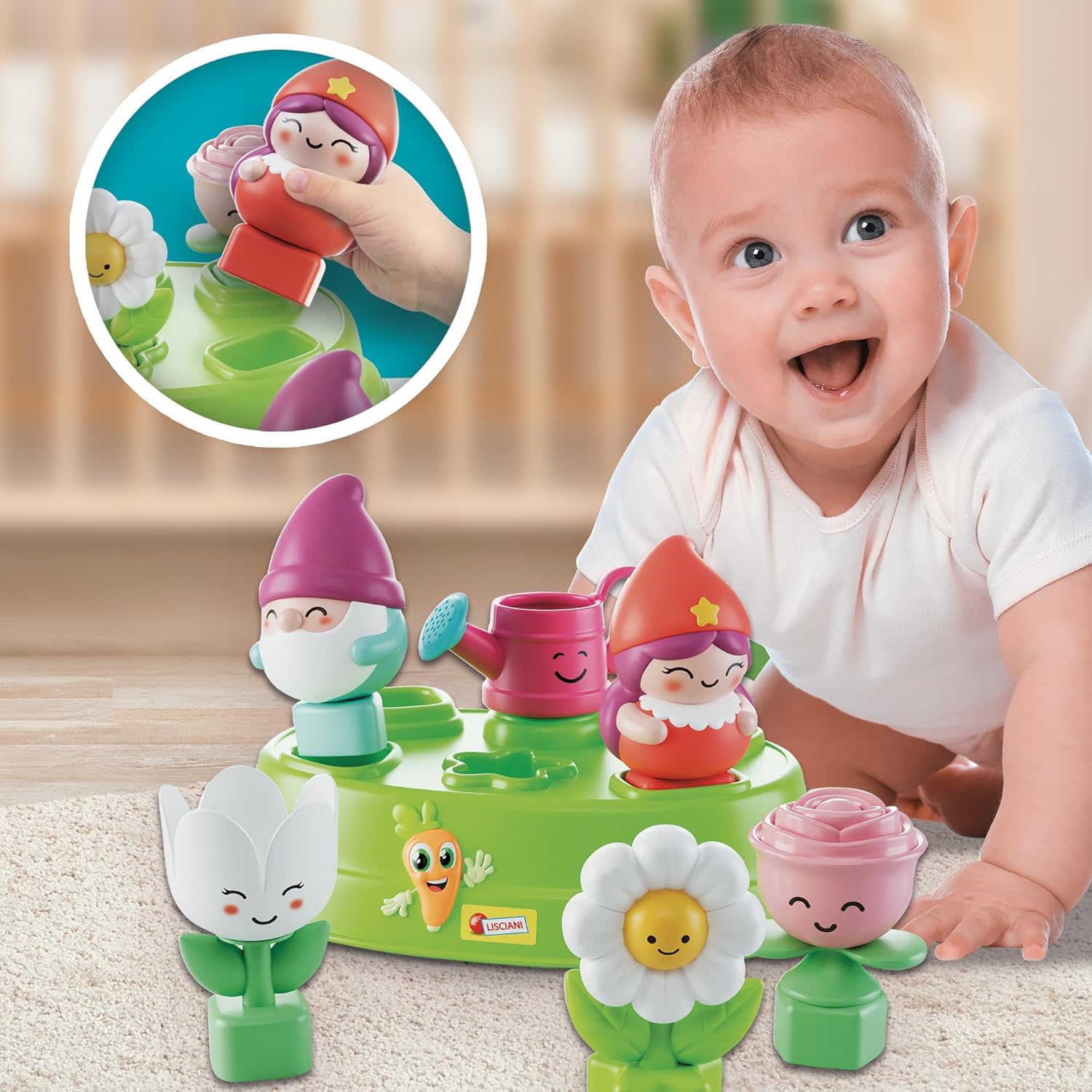 Thumbnail 3 de Lisciani CAROTINA Baby Edu Shapes – Wichtel & Blumen: Lernspielzeug ab 10 Monaten