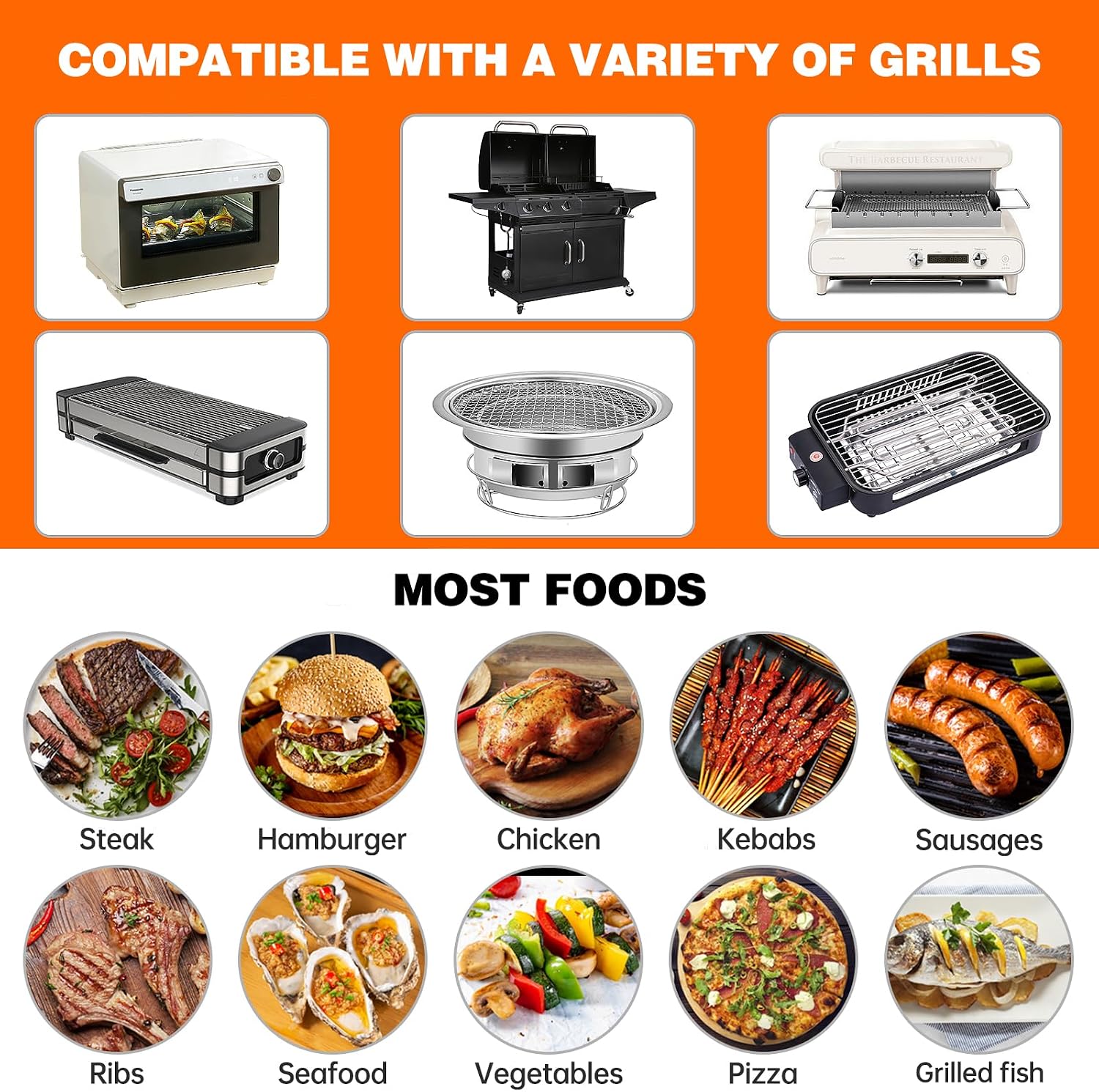 Thumbnail 4 de SPGOOD BBQ Grillmatte 40 x 32 cm 5er Set