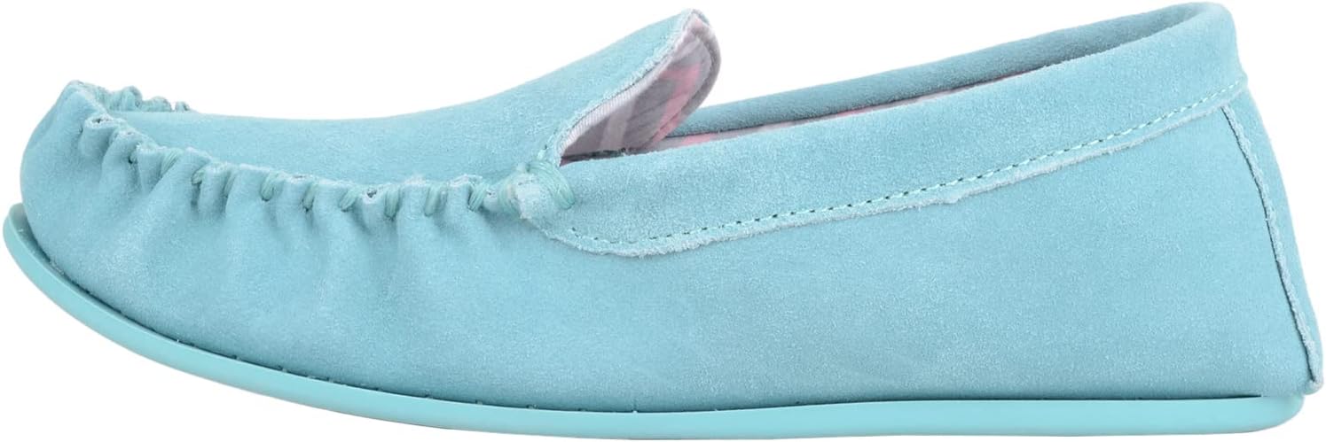Thumbnail 4 de Womens Suede Moccasin Slippers with Hard Sole
