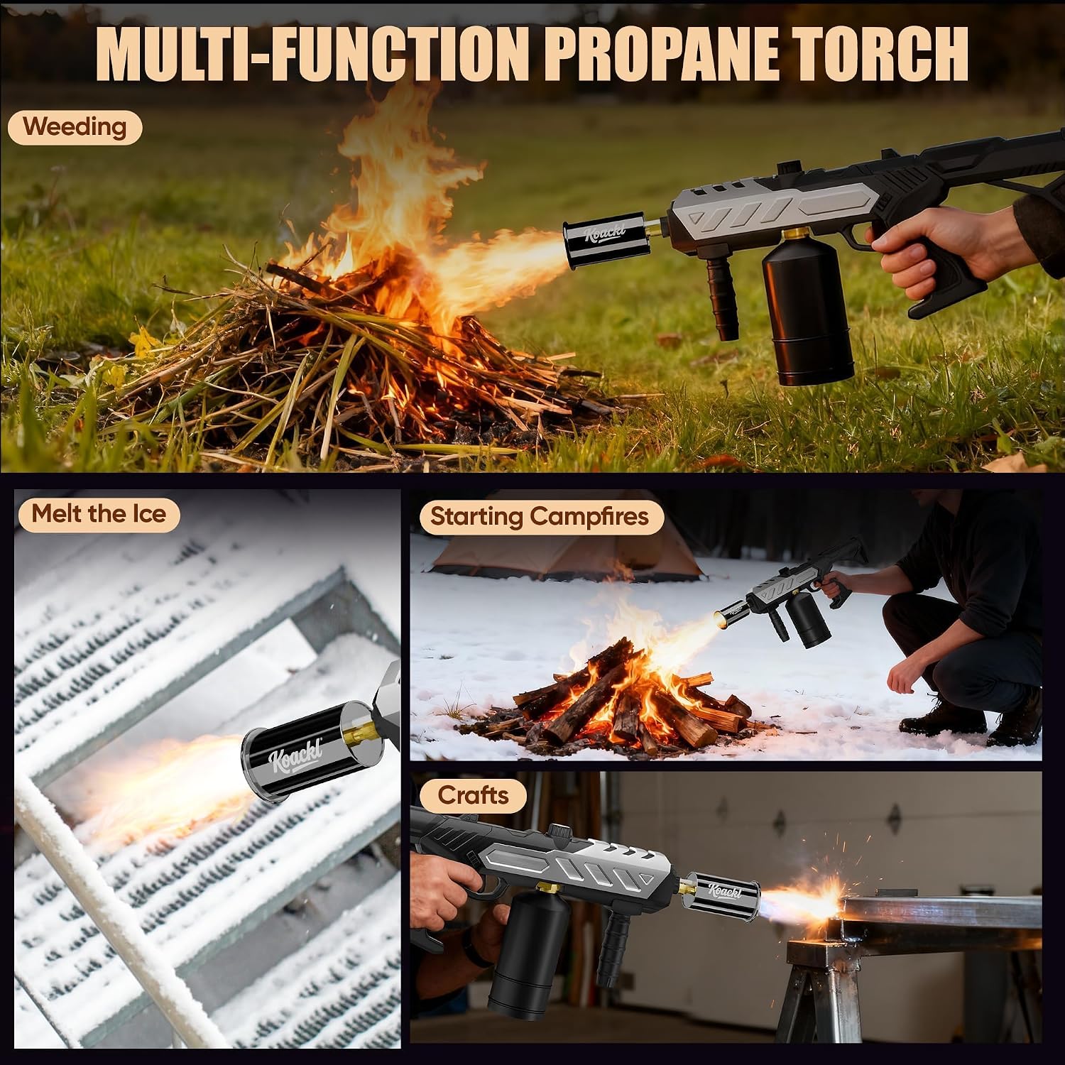 Thumbnail 1 de KOACKL Powerful Propane Torch with Adjustable Flame