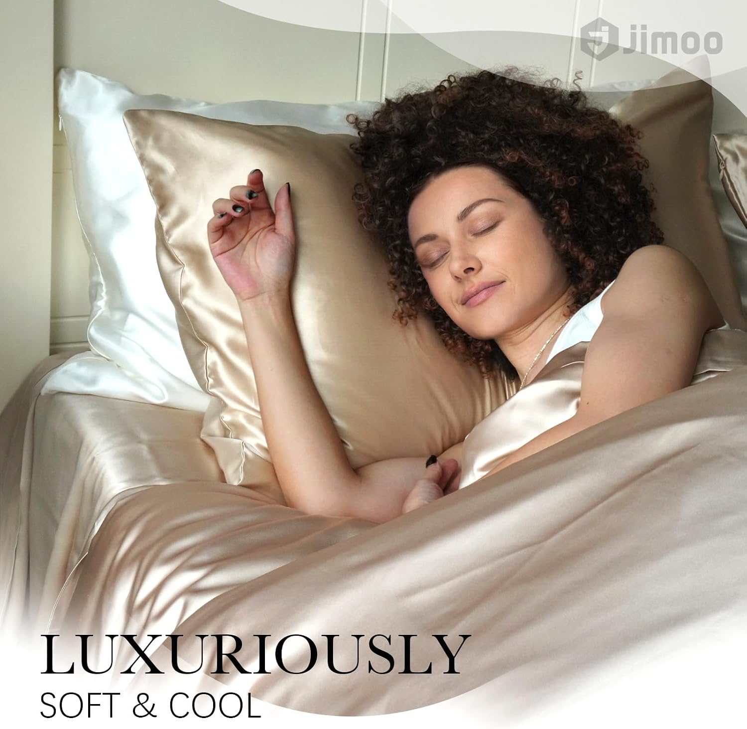 Thumbnail 6 de 100% Mulberry Silk Pillowcase for Hair and Skin (22 Momme, White, 20" x 26", 1 Pack) with Zipper
