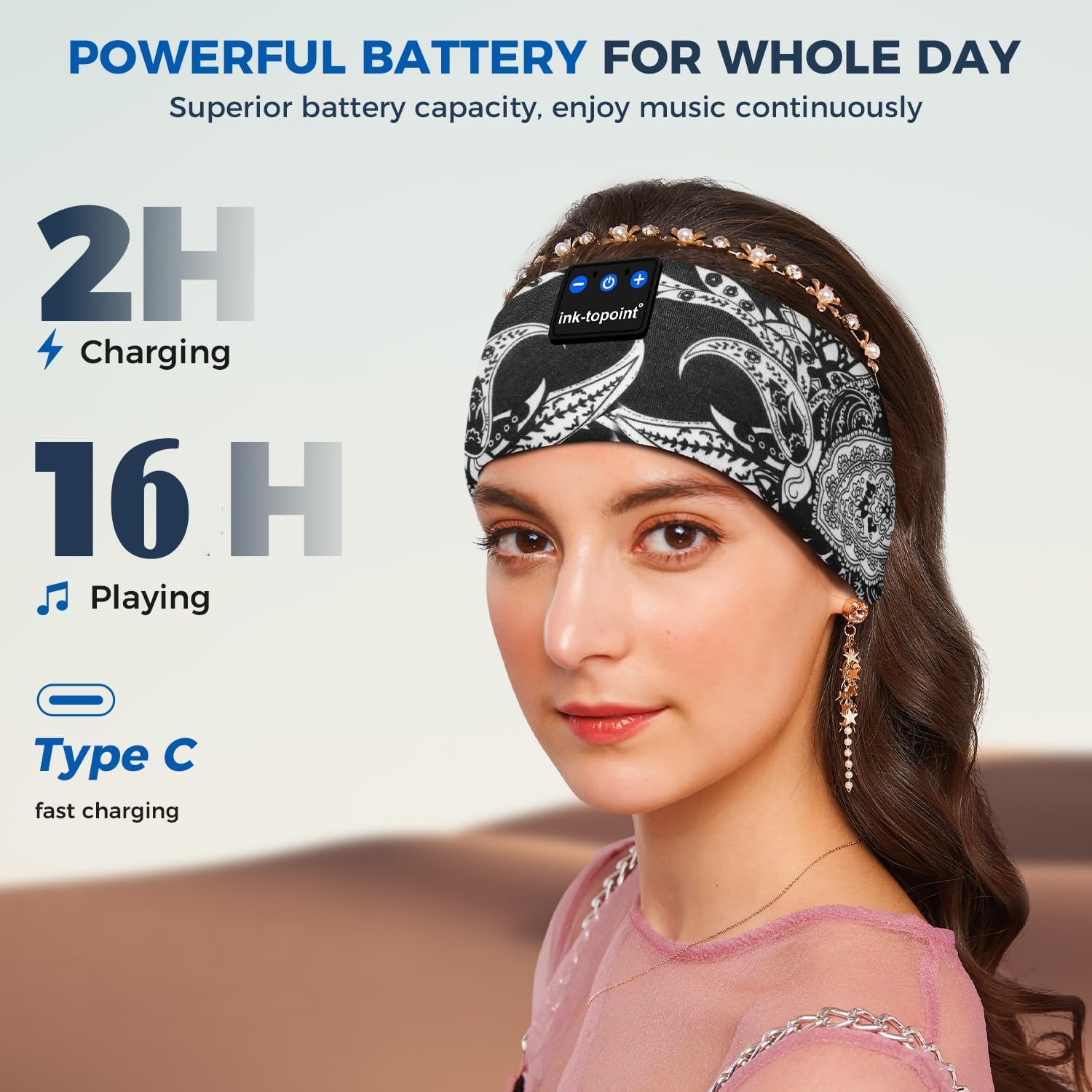 Thumbnail 2 de ink-topoint Sleep Headphones Headband 16h