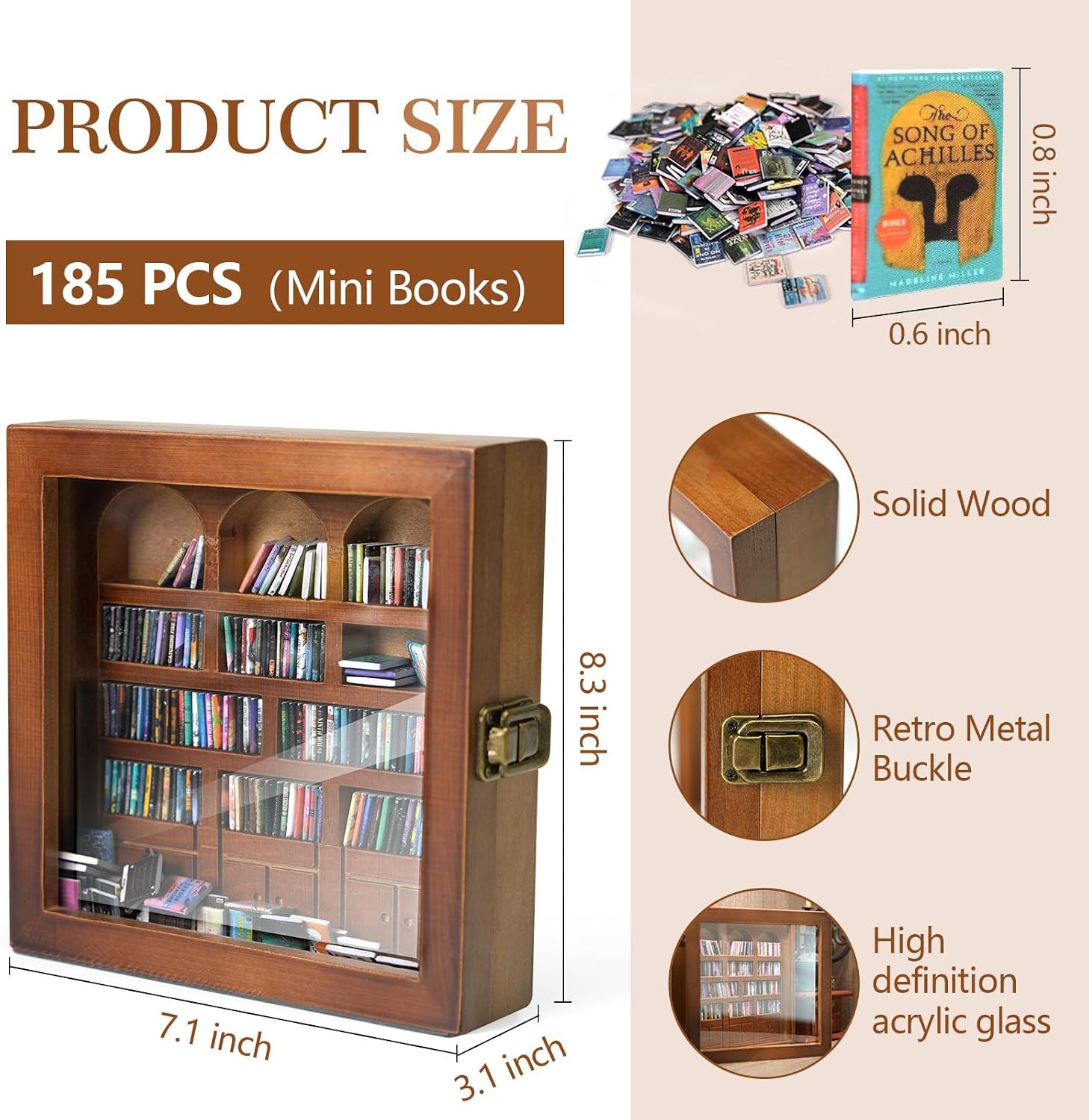 Thumbnail 1 de WifePro Anxiety Bookshelf Mini 7.75" Walnut